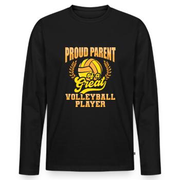 Volleyball Beach Volleyball - Men's Premium Organic Long Sleeve Shirt - black - Front - Nico (187cm)
