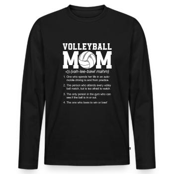 Volleyball Beach Volleyball - Men's Premium Organic Long Sleeve Shirt - black - Front - Nico (187cm)
