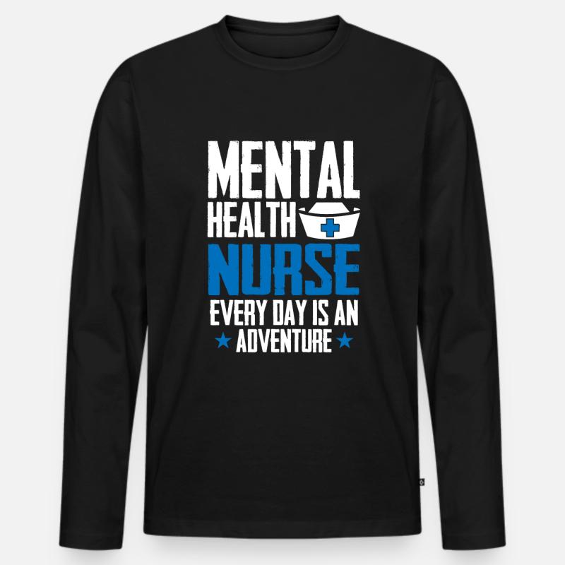 Krankenschwester - Männer Premium Bio Langarmshirt - Schwarz