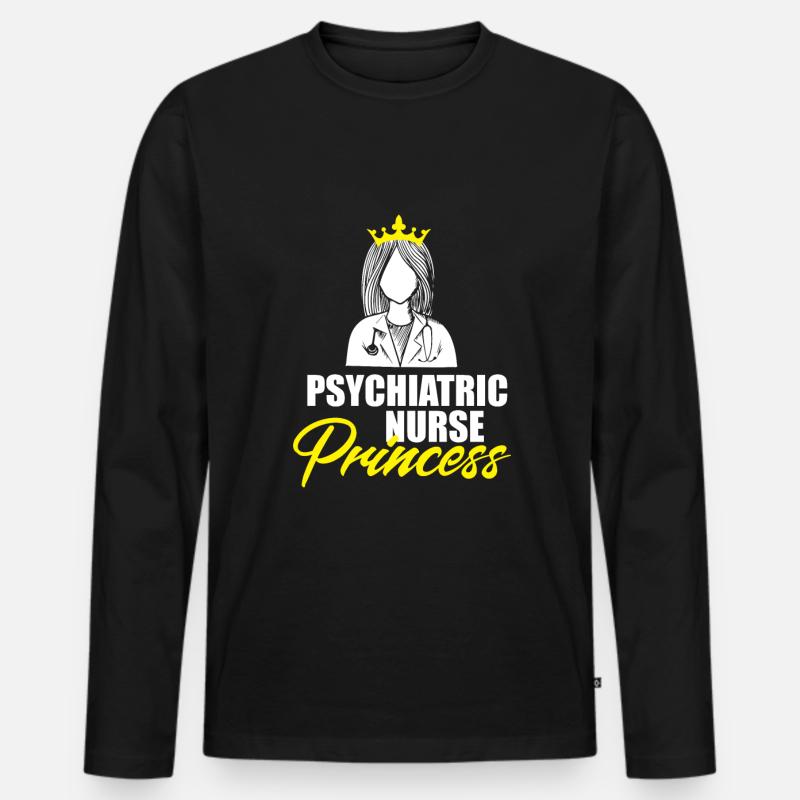 Krankenschwester - Männer Premium Bio Langarmshirt - Schwarz