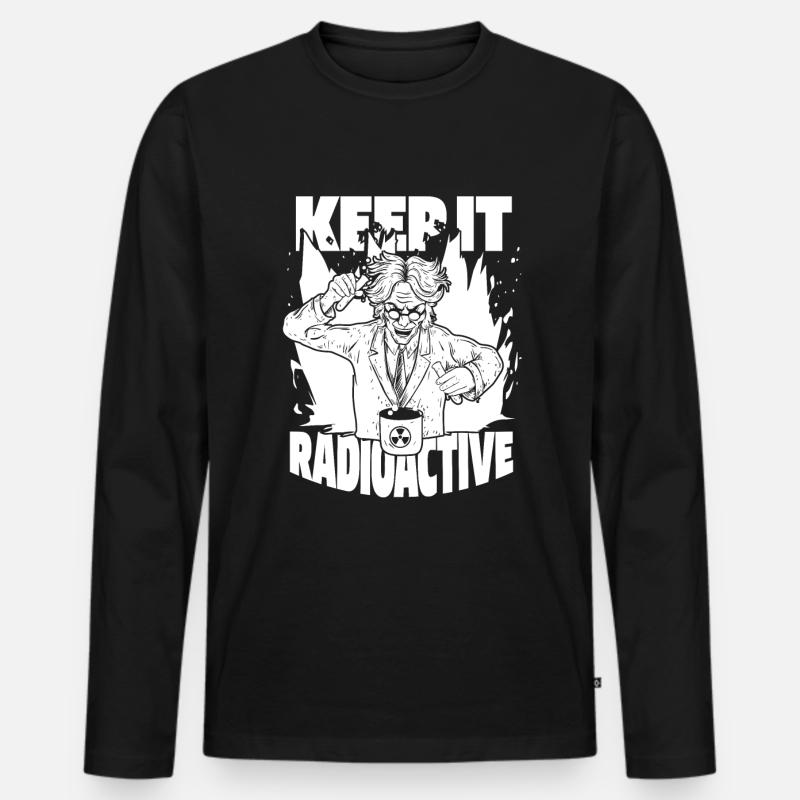 Physik Physiker - Männer Premium Bio Langarmshirt - Schwarz