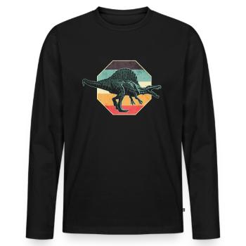 Spinosaurus Dinosaur - Men's Premium Organic Long Sleeve Shirt - black - Front - Nico (187cm)