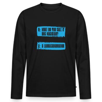 Hundetrainer Hundetrainer - Männer Premium Bio Langarmshirt - Schwarz - Vorne - Nico (187cm)
