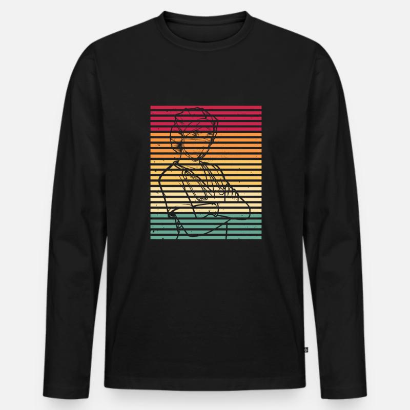 Krankenschwester - Männer Premium Bio Langarmshirt - Schwarz