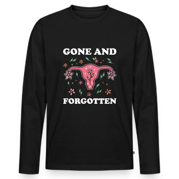 Hysterektomie Blumen Hysterektomie - Männer Premium Bio Langarmshirt - Schwarz - Vorne - Nico (187cm)