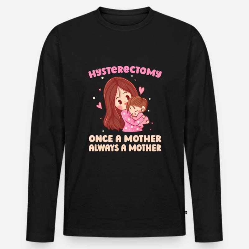 Hysterektomie - Männer Premium Bio Langarmshirt - Schwarz
