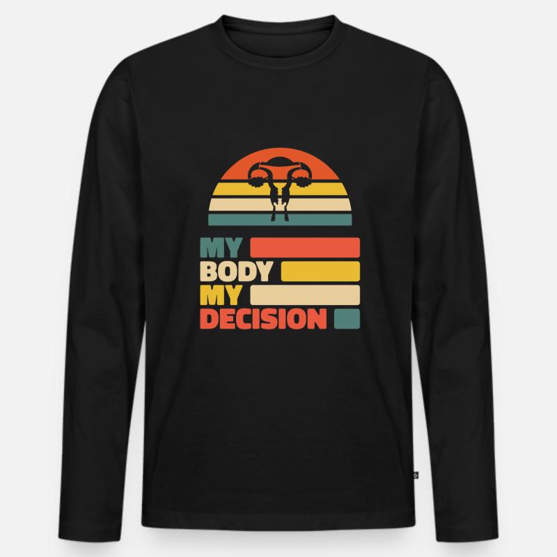 Hysterektomie - Männer Premium Bio Langarmshirt - Schwarz