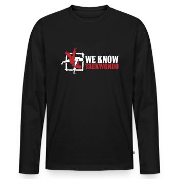 Taekwondo Mama - T-shirt manches longues Premium bio Homme - noir - Devant - Nico (187cm)
