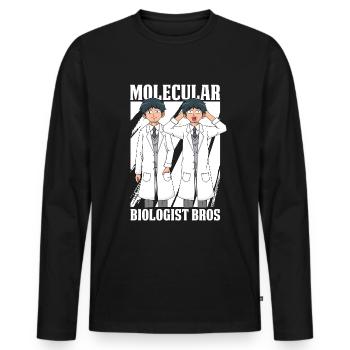 Biology Biologist Molecular biologist - Men's Premium Organic Long Sleeve Shirt - black - Front - Nico (187cm)