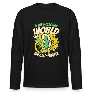 Biology Biologist Molecular biologist - Men's Premium Organic Long Sleeve Shirt - black - Front - Nico (187cm)