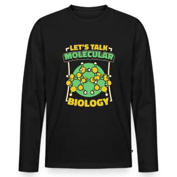 Biology Biologist Molecules Molecular Biologist - Men's Premium Organic Long Sleeve Shirt - black - Front - Nico (187cm)