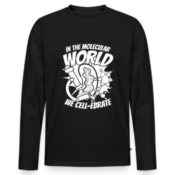 Biology Biologist Molecular biologist - Men's Premium Organic Long Sleeve Shirt - black - Front - Nico (187cm)