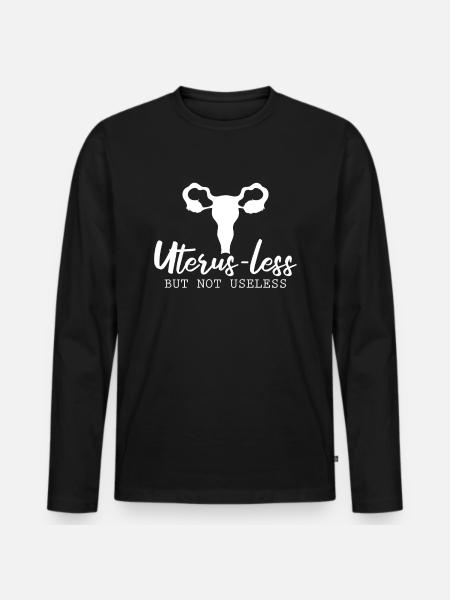 Hysterectomy Lustig - Men's Premium Organic Long Sleeve Shirt - black