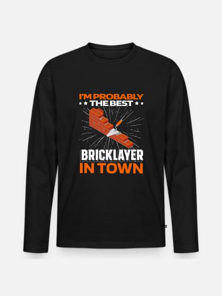 Masonry brick - Men's Premium Organic Long Sleeve Shirt - black