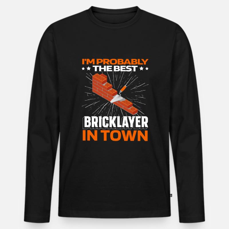 Masonry brick - Men's Premium Organic Long Sleeve Shirt - black