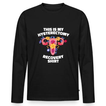 Hysterektomie Hysterektomie - Männer Premium Bio Langarmshirt - Schwarz - Vorne - Nico (187cm)