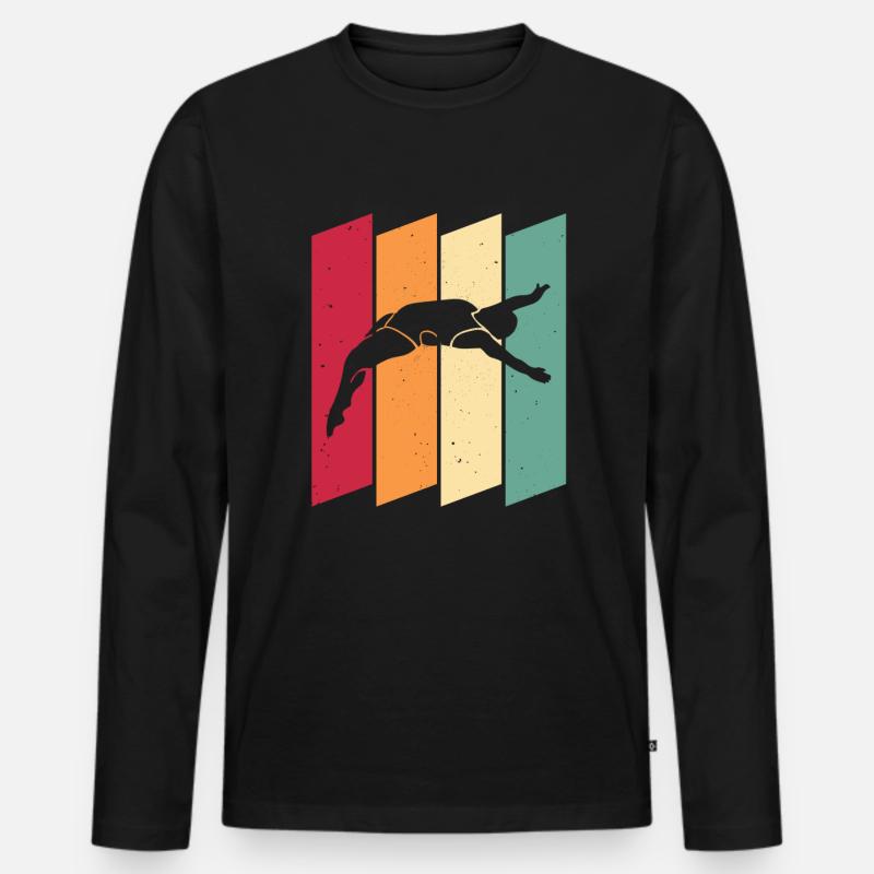 Turmspringen Turmspringer - Männer Premium Bio Langarmshirt - Schwarz