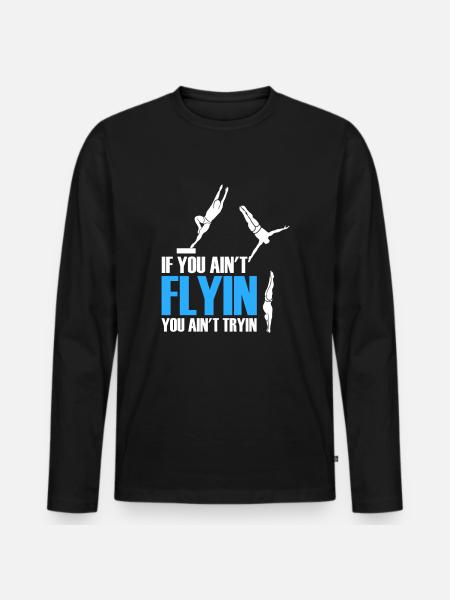 Diving Divers Lustig - Men's Premium Organic Long Sleeve Shirt - black