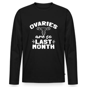 Hysterektomie - Männer Premium Bio Langarmshirt - Schwarz - Vorne - Nico (187cm)