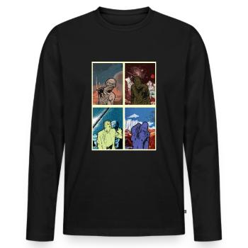 Zombie Halloween Creepy - Men's Premium Organic Long Sleeve Shirt - black - Front - Nico (187cm)