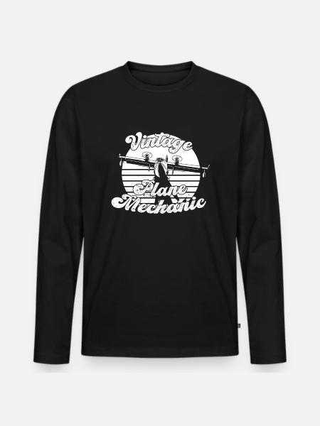 Mécanicien d’aéronefs - T-shirt manches longues Premium bio Homme - noir