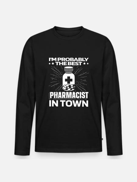 Pharmacie Pharmacien Médicaments - T-shirt manches longues Premium bio Homme - noir