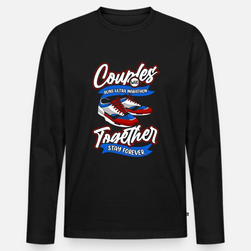 Ultramarathon Paar - Männer Premium Bio Langarmshirt - Schwarz
