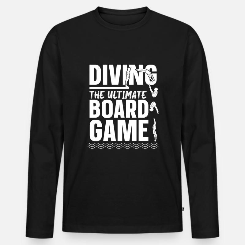 Turmspringen Turmspringer Witzig - Männer Premium Bio Langarmshirt - Schwarz