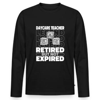 Enseignante maternelle Assistante maternelle - T-shirt manches longues Premium bio Homme - noir - Devant - Nico (187cm)