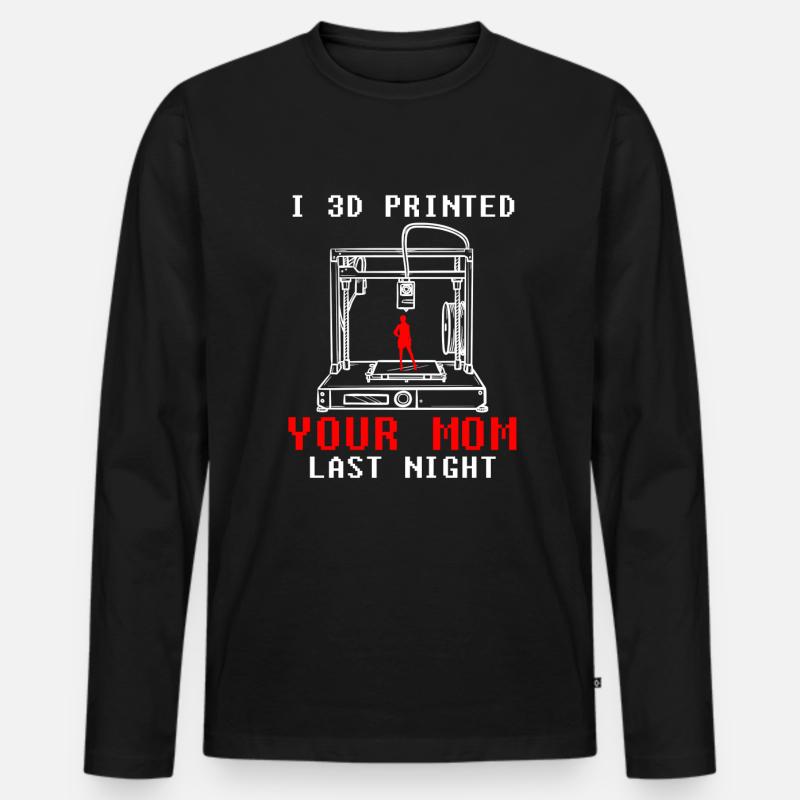 Entwickler Coder Programmierer 3D Drucker - Männer Premium Bio Langarmshirt - Schwarz