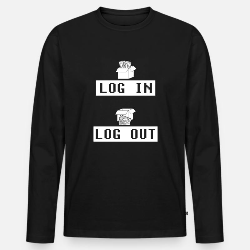 Entwickler Coder Programmierer Witzig - Männer Premium Bio Langarmshirt - Schwarz