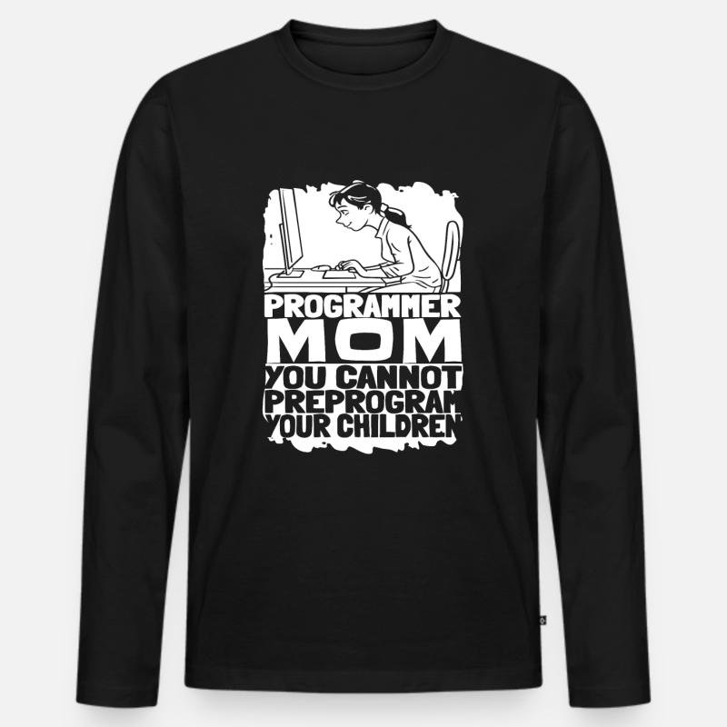 Développeur Coder Programmeur Mama - T-shirt manches longues Premium bio Homme - noir