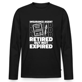 Insurance Advisor Insurance Brokers - Men's Premium Organic Long Sleeve Shirt - black - Front - Nico (187cm)