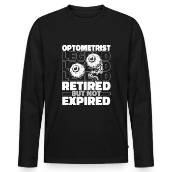 Optician Optician Retired - Men's Premium Organic Long Sleeve Shirt - black - Front - Nico (187cm)
