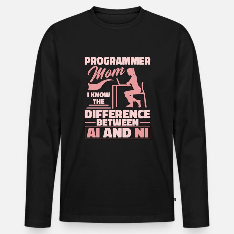Developer Coder Programmer Mama Men's Premium Organic Long Sleeve Shirt