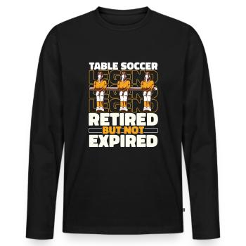Retired table football - Men's Premium Organic Long Sleeve Shirt - black - Front - Nico (187cm)