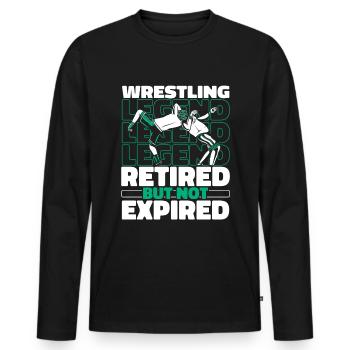 Wrestling Wrestler Im Ruhestand - Männer Premium Bio Langarmshirt - Schwarz - Vorne - Nico (187cm)