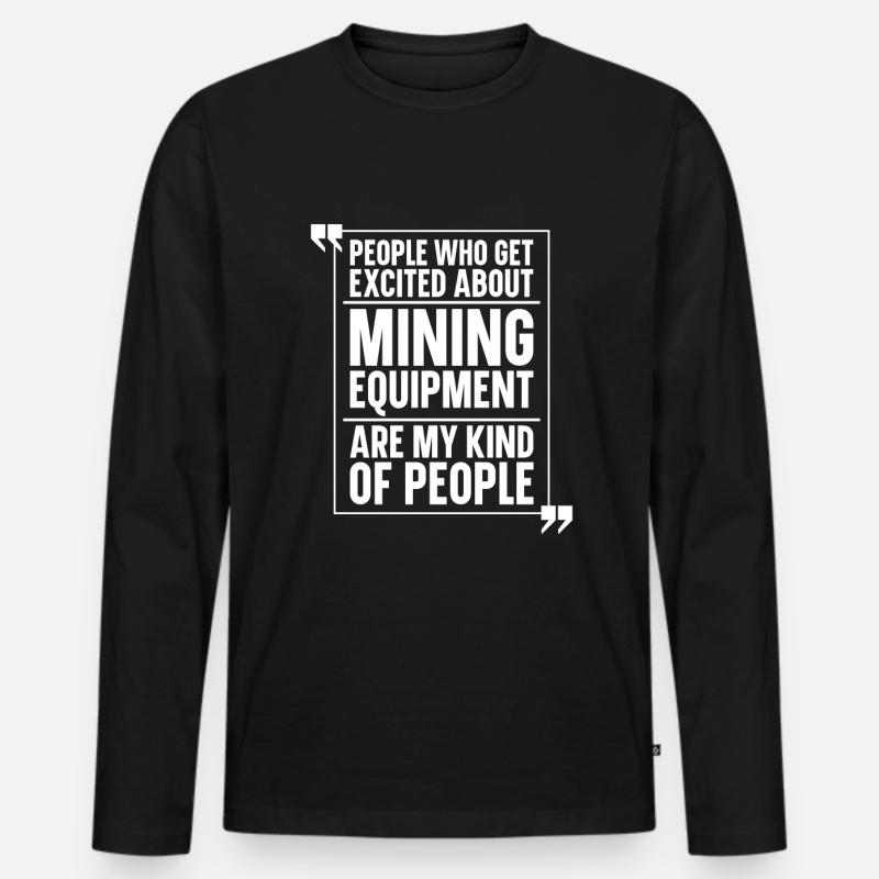 Engineer Mining Engineer - Men's Premium Organic Long Sleeve Shirt - black