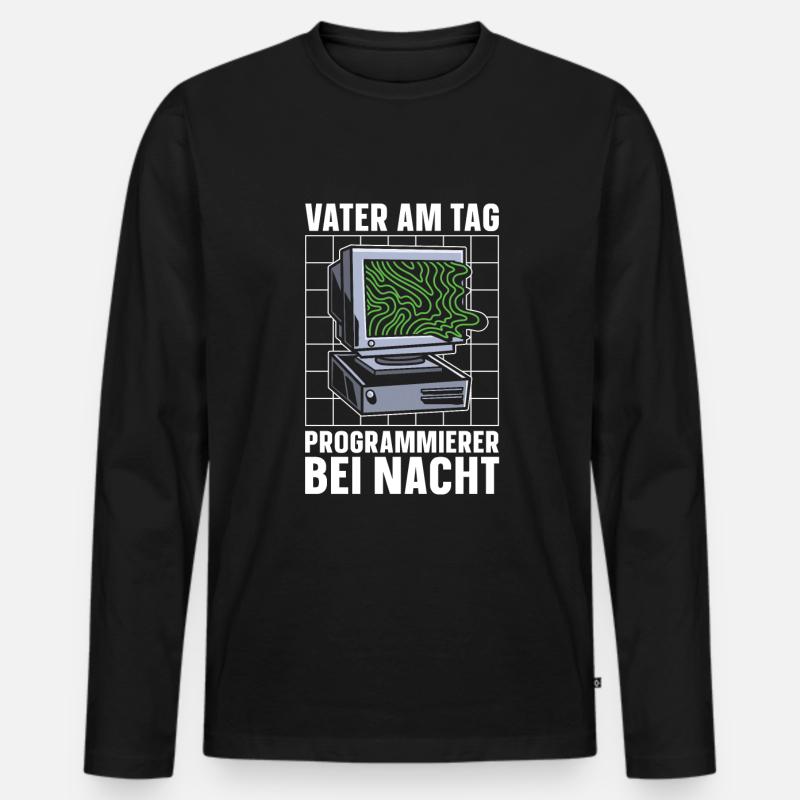 Entwickler Coder Programmierer - Männer Premium Bio Langarmshirt - Schwarz