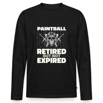 Paintball Im Ruhestand - Männer Premium Bio Langarmshirt - Schwarz - Vorne - Nico (187cm)