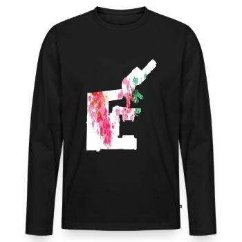 Biologie Biologe Mikroskop - Männer Premium Bio Langarmshirt - Schwarz - Vorne - Nico (187cm)