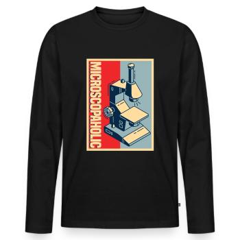 Biologie Biologe Mikroskop - Männer Premium Bio Langarmshirt - Schwarz - Vorne - Nico (187cm)