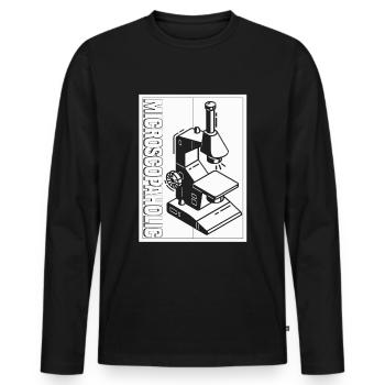 Biologie Biologe Mikroskop - Männer Premium Bio Langarmshirt - Schwarz - Vorne - Nico (187cm)