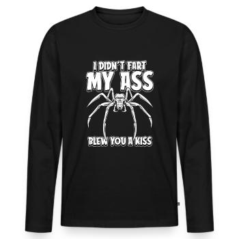 Spinne Witzig - Männer Premium Bio Langarmshirt - Schwarz - Vorne - Nico (187cm)