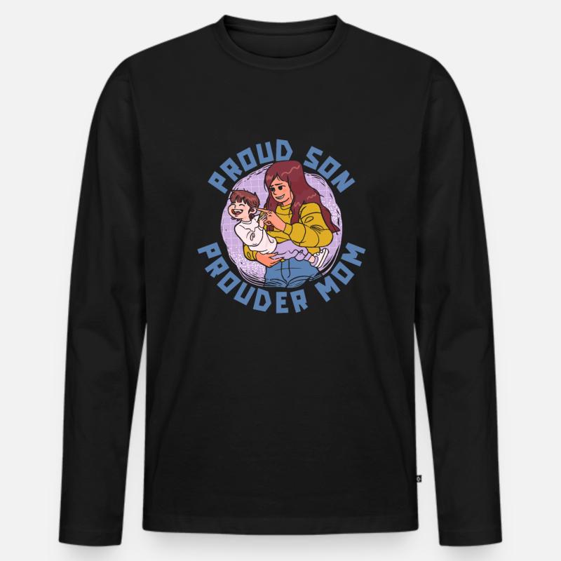 Mama Mutter - Männer Premium Bio Langarmshirt - Schwarz