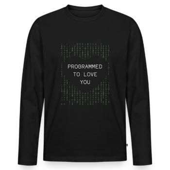Developer Coder Programmer - Men's Premium Organic Long Sleeve Shirt - black - Front - Nico (187cm)