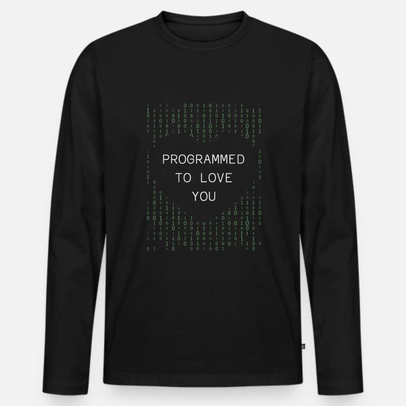 Developer Coder Programmer - Men's Premium Organic Long Sleeve Shirt - black