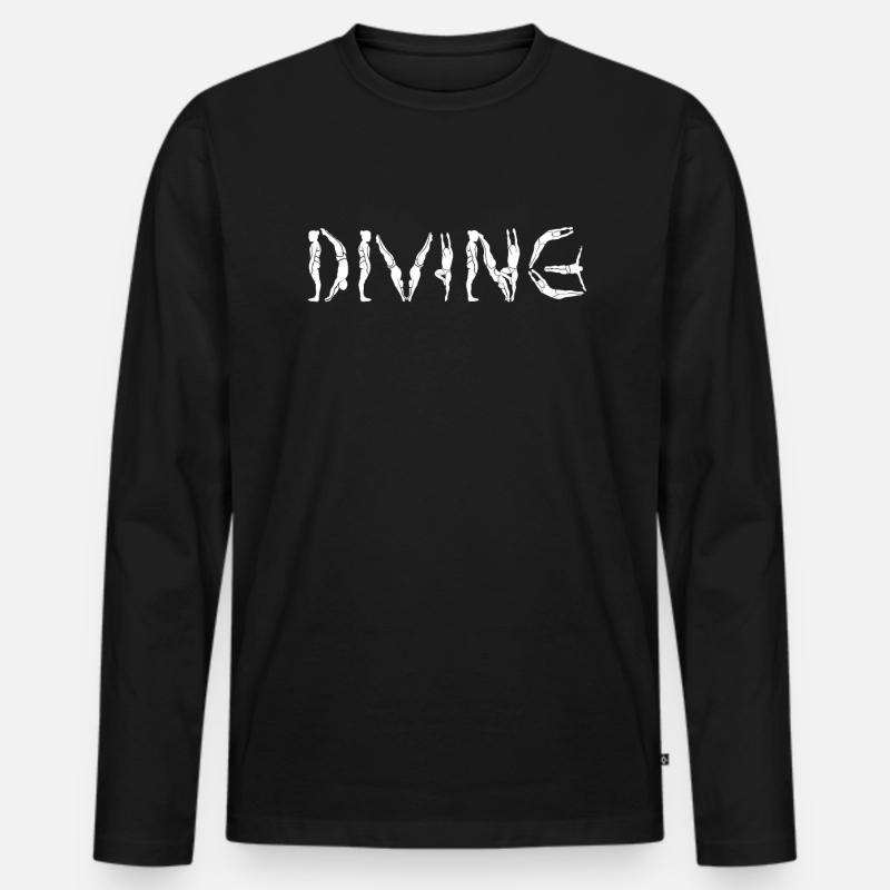 Turmspringen Turmspringer - Männer Premium Bio Langarmshirt - Schwarz