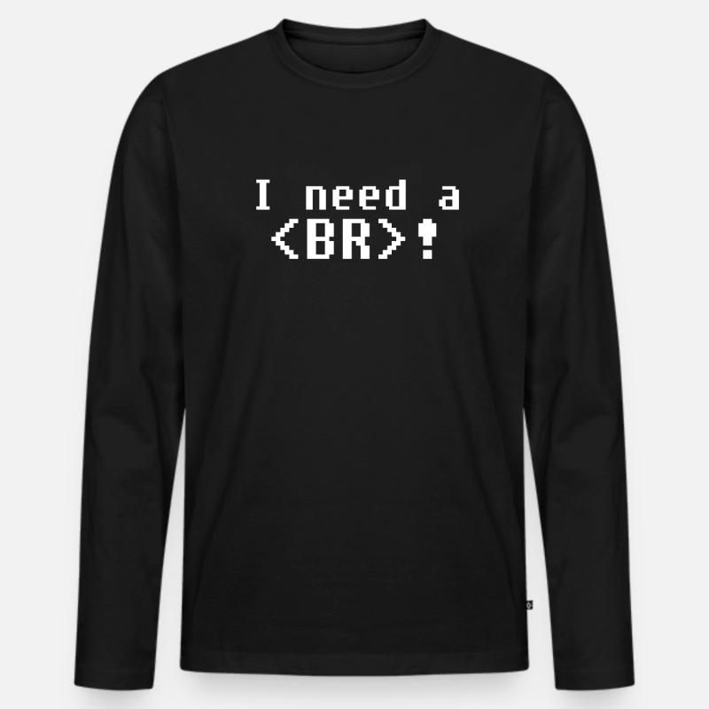 Entwickler Coder Programmierer Humor - Männer Premium Bio Langarmshirt - Schwarz