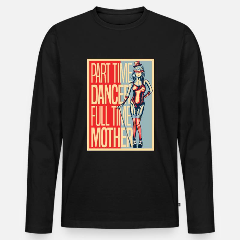 Mom Mutter Mutter Tanz Mutter - Männer Premium Bio Langarmshirt - Schwarz